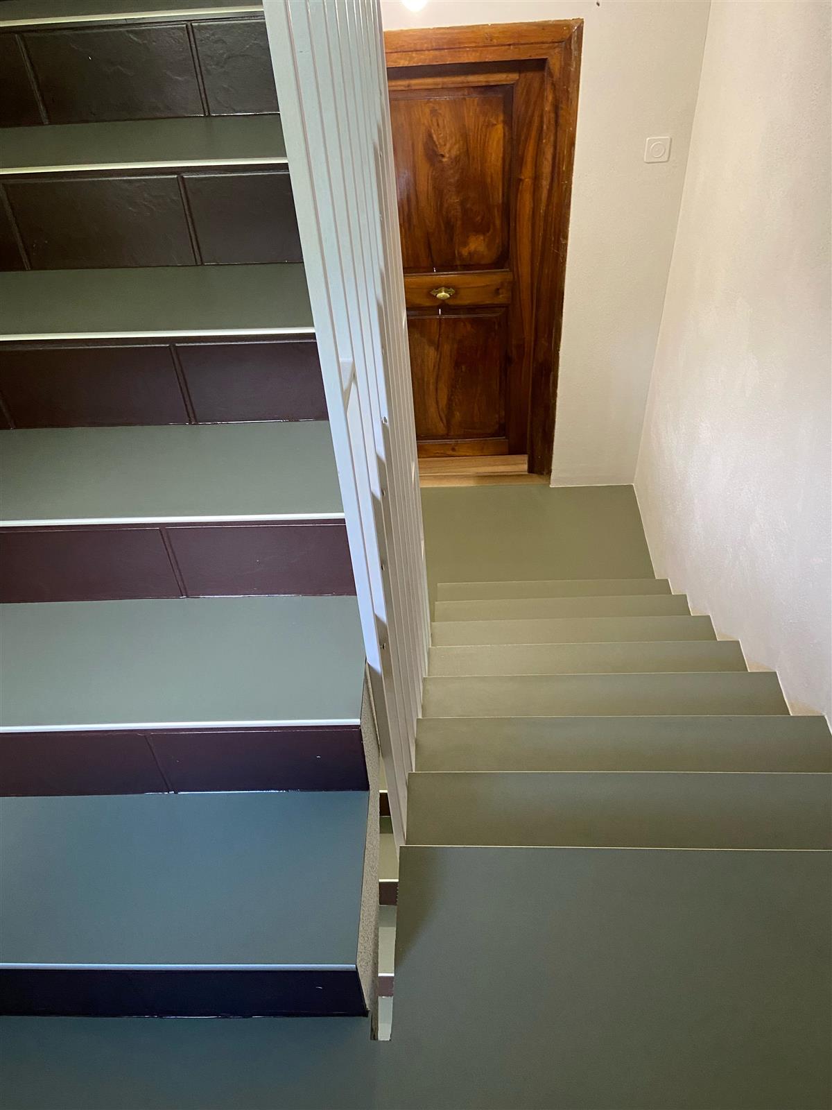 Treppenhaus privat Linoleumauftritt
